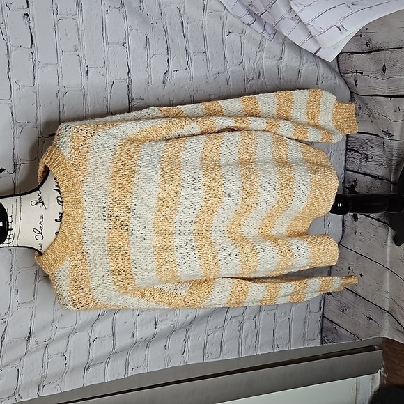 Madewell Baez Pullover Sweater in Stripe NWT Size Large - Picture 1 of 6